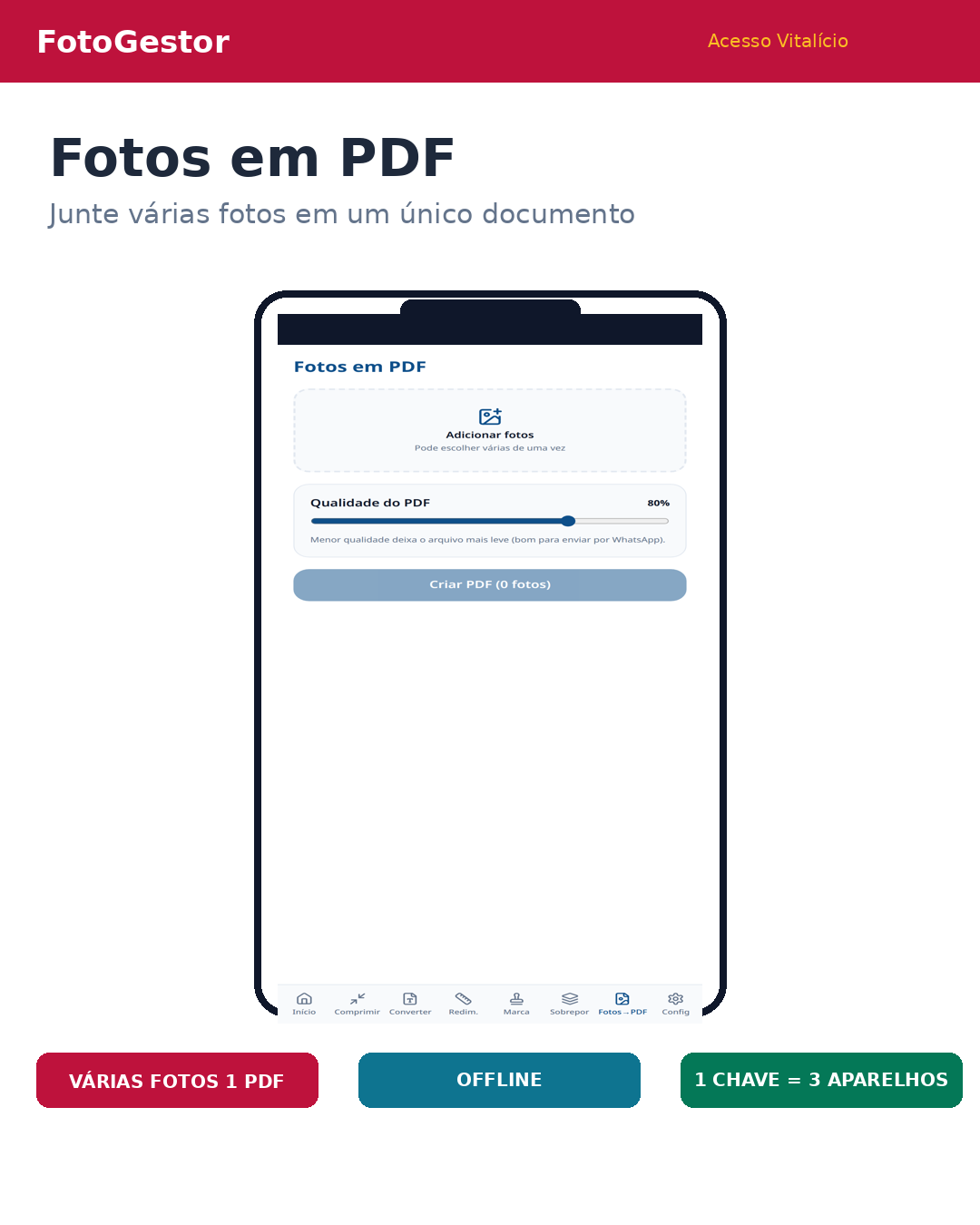 FotoGestor — Fotos em PDF