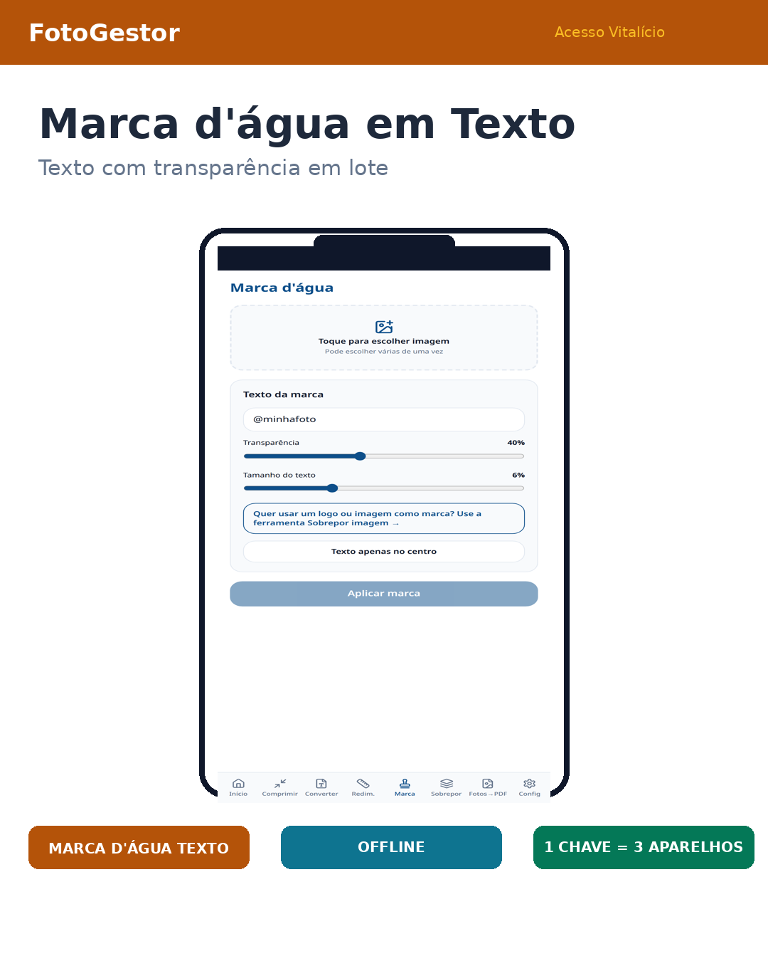 FotoGestor — Marca d'água em lote