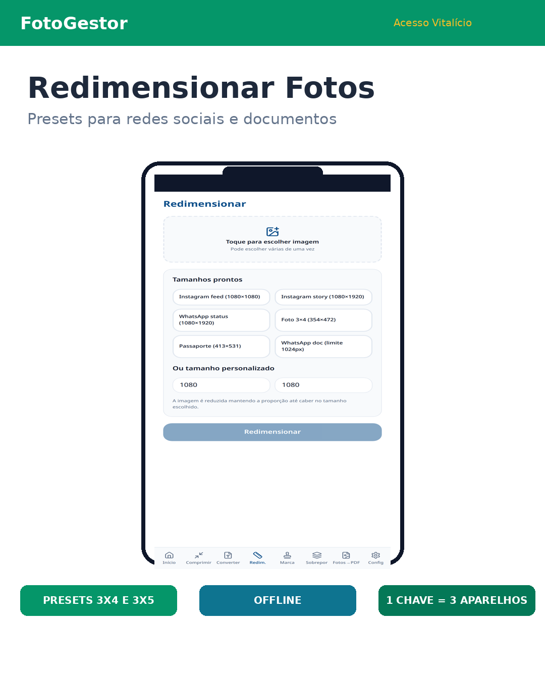 FotoGestor — Redimensionar